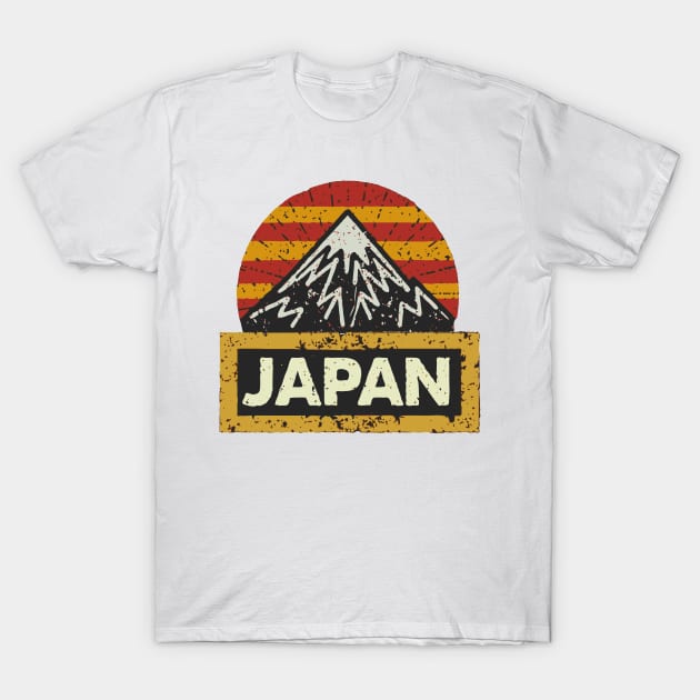 Colorful Japan Distressed Grunge Retro Design T-Shirt by TF Brands